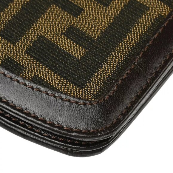 Fendi Brown Zucca Coin Case Wallet - Picture 4 of 7